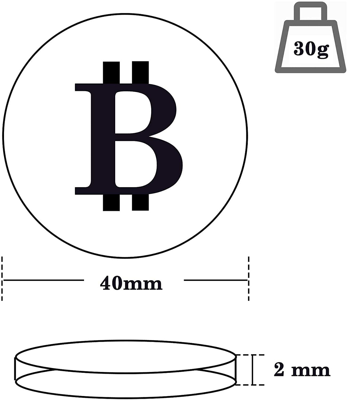 10 Pcs Bitcoin Coin with Case