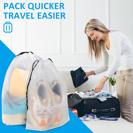 Clear Shoe Bags for Travel 5 PCS