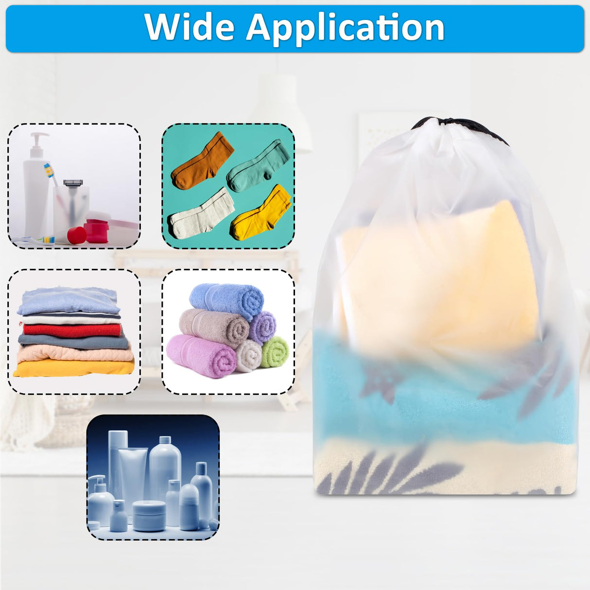 Clear Shoe Bags for Travel 5 PCS