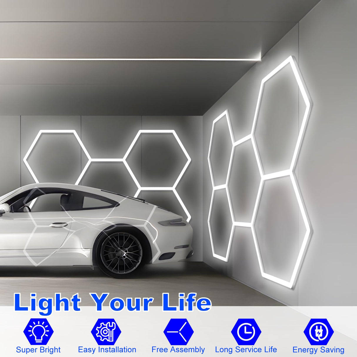 Wanzvisk Hexagon Led Lights for Garage