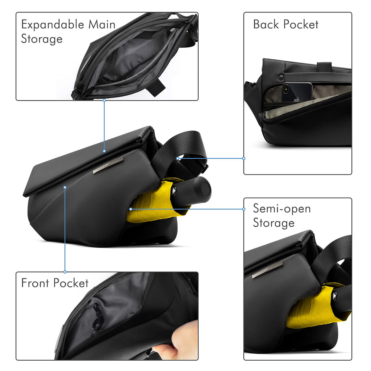 NIID Sling Bag - Waterproof. Expandable. Next-Level.