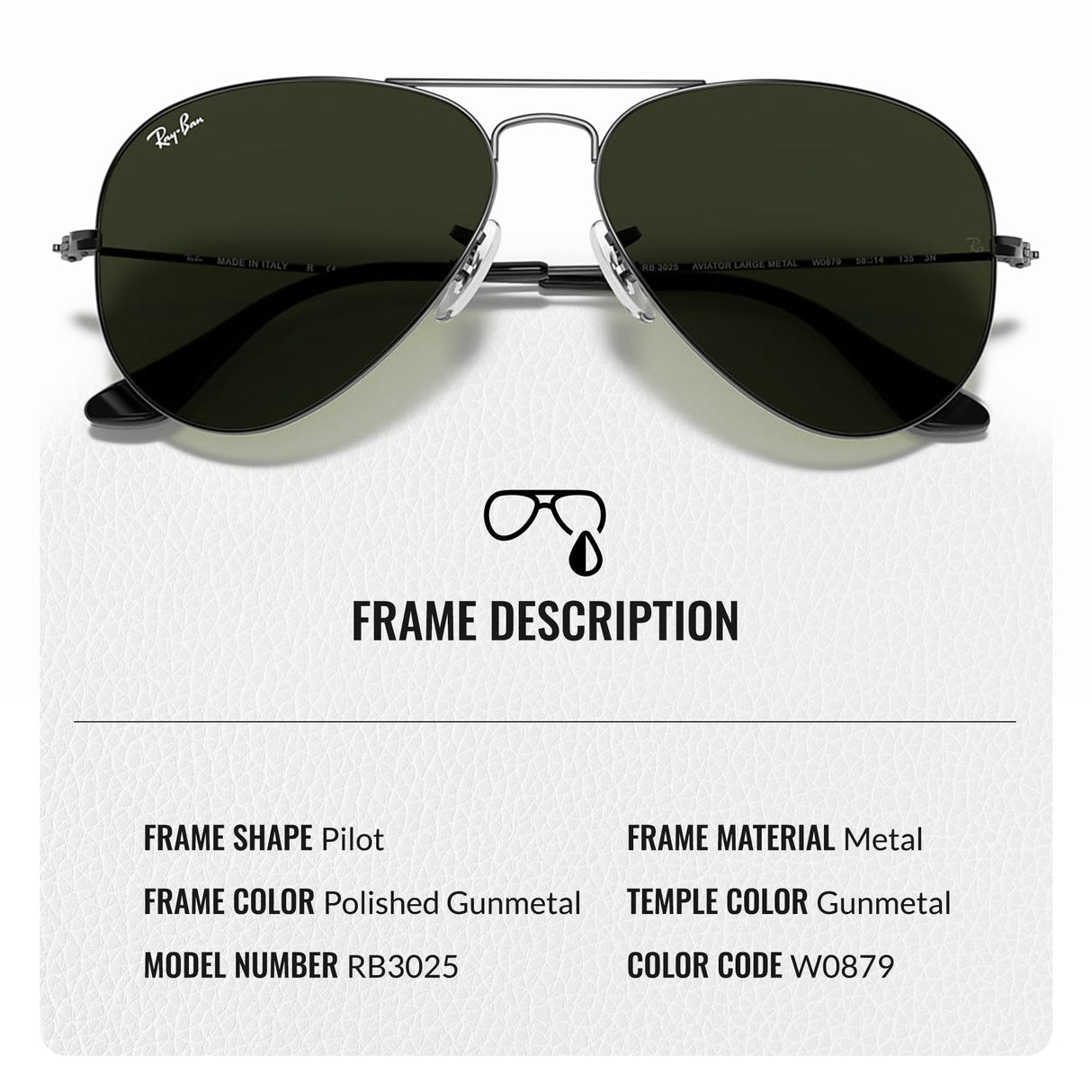 Ray-Ban RB3025 Aviators - Iconic. Untouchable.