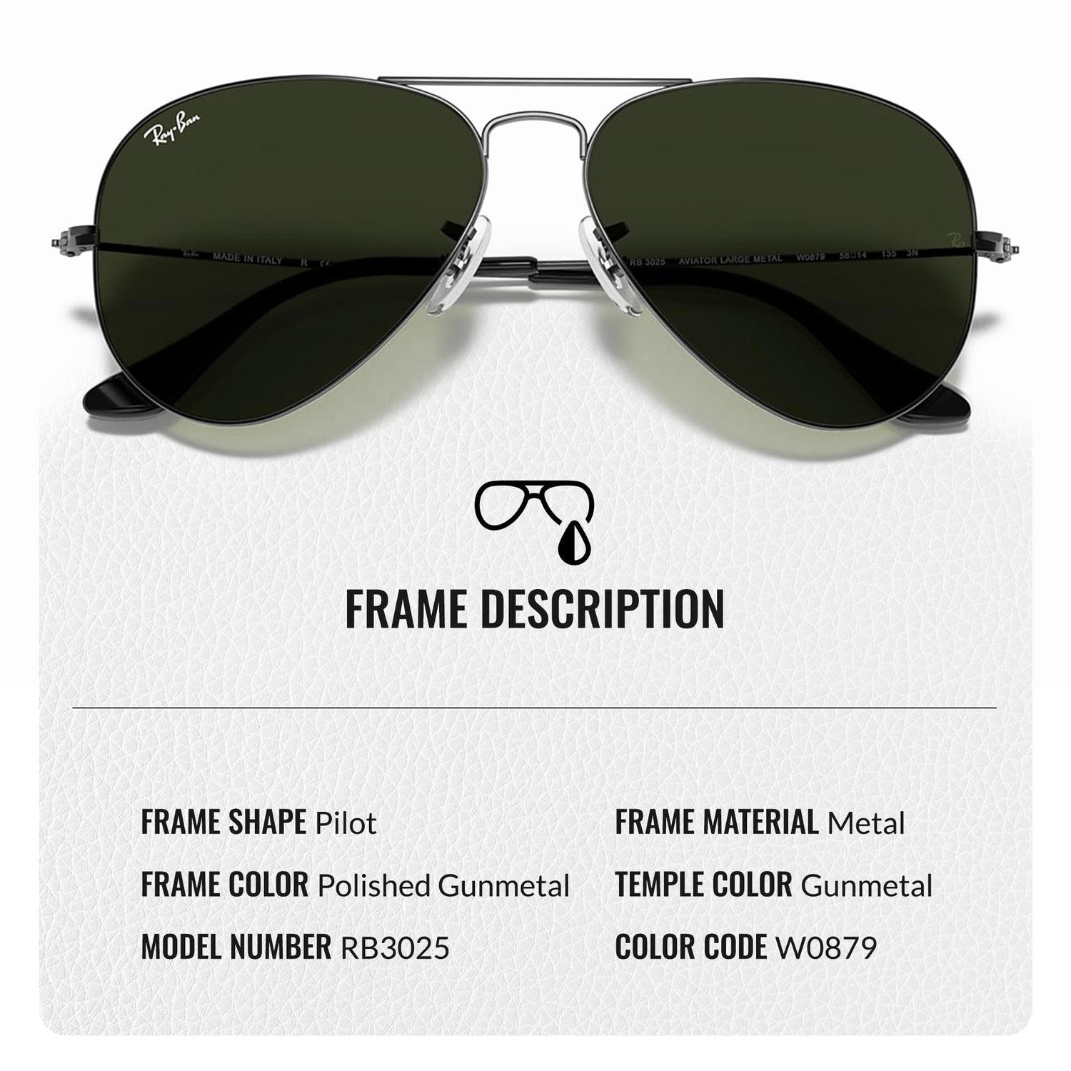 Ray-Ban RB3025 Aviators - Iconic. Untouchable.