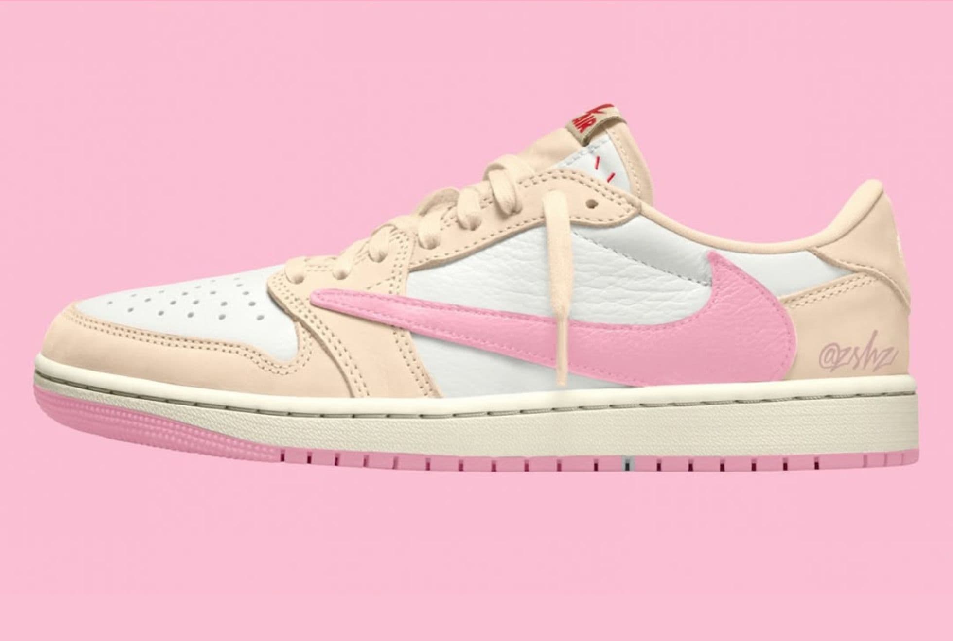 Travis Scott x Air Jordan 1 Low "Muslin/Shy Pink/Sail/University Red"
