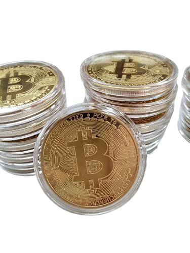 10 Pcs Bitcoin Coin with Case