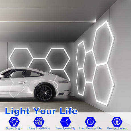 Wanzvisk Hexagon Led Lights for Garage