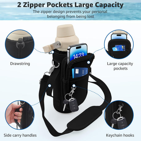 24oz Stanley IceFlow Holder - Blacked-Out Carry. Locked In.